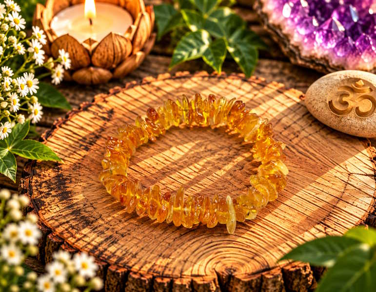 Pulsera chip ámbar
